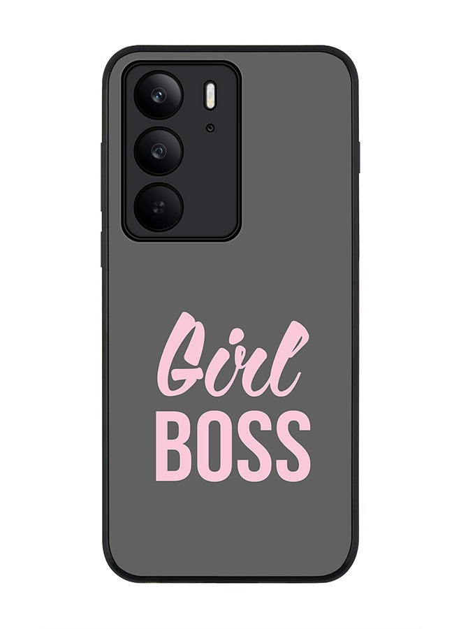 For Realme C75x / C75 4G Case,Slim fit Camera Protection, Shockproof Thin Phone cover  - Girl Boss (Grey)